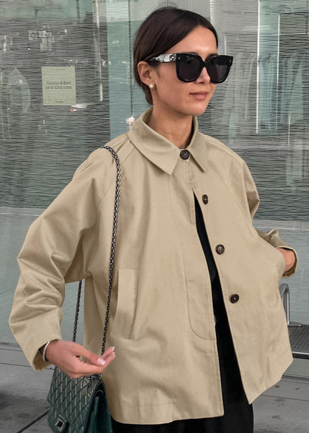 Ivyshape | Ease Cropped Trench Jacket