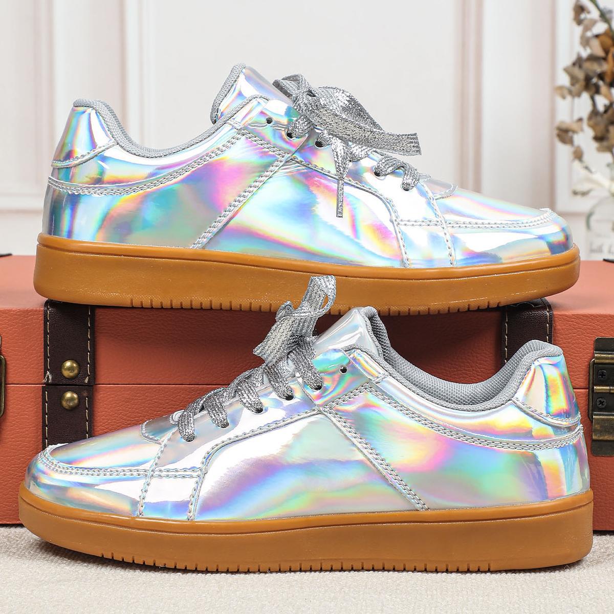 Ladies Glittering Sneakers Ivyshape