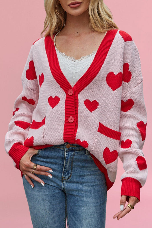 IvyShape | Valentine's Day Heart Bag Cardigan