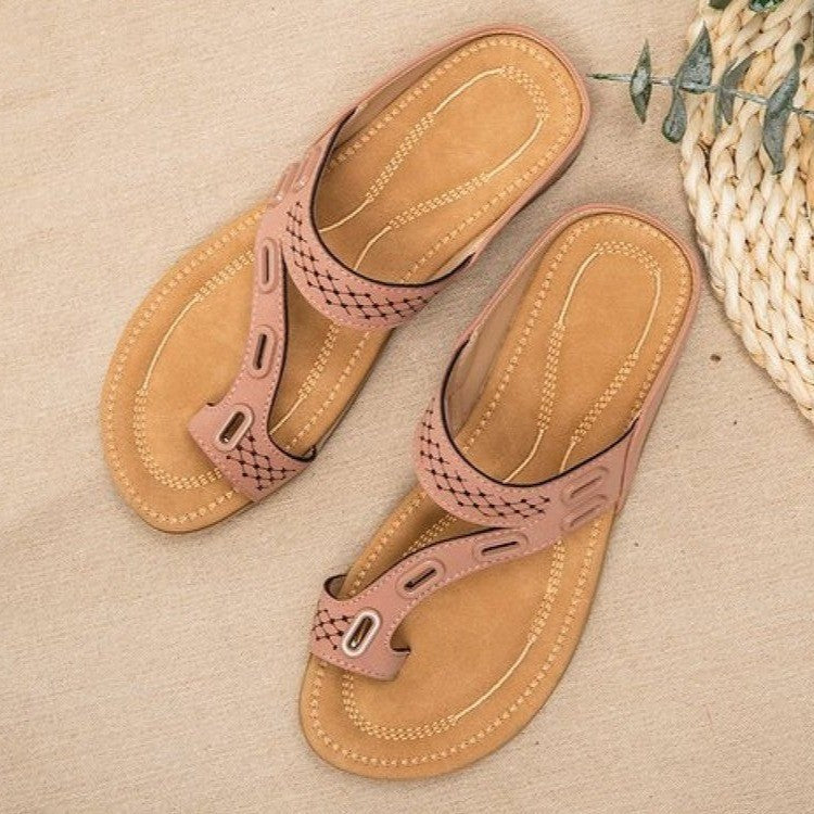 Women comfortable thong sandals with special straps and comfortable footbed Ivyshape
