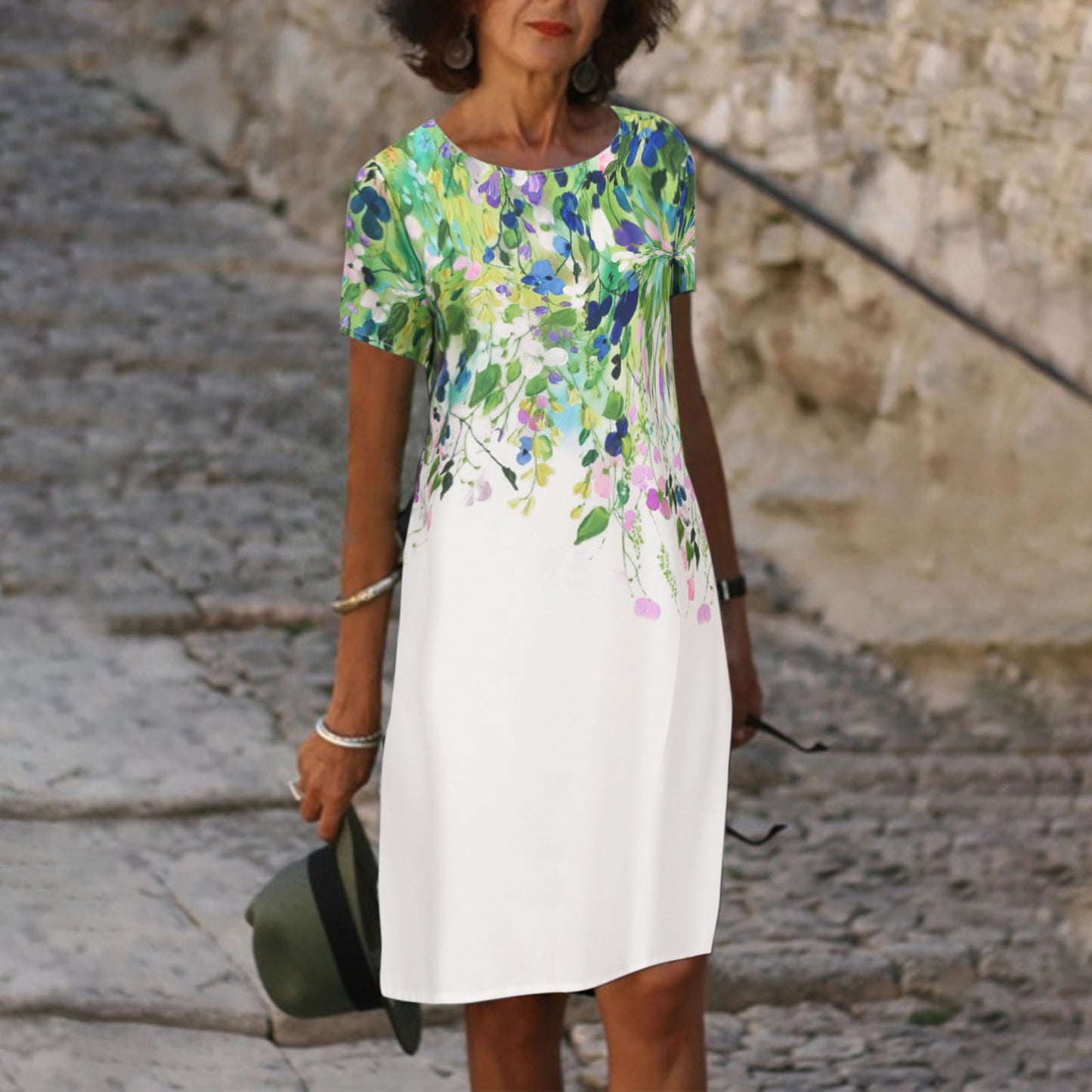 Women Artistic Graphic Midi Dress Ivyshape