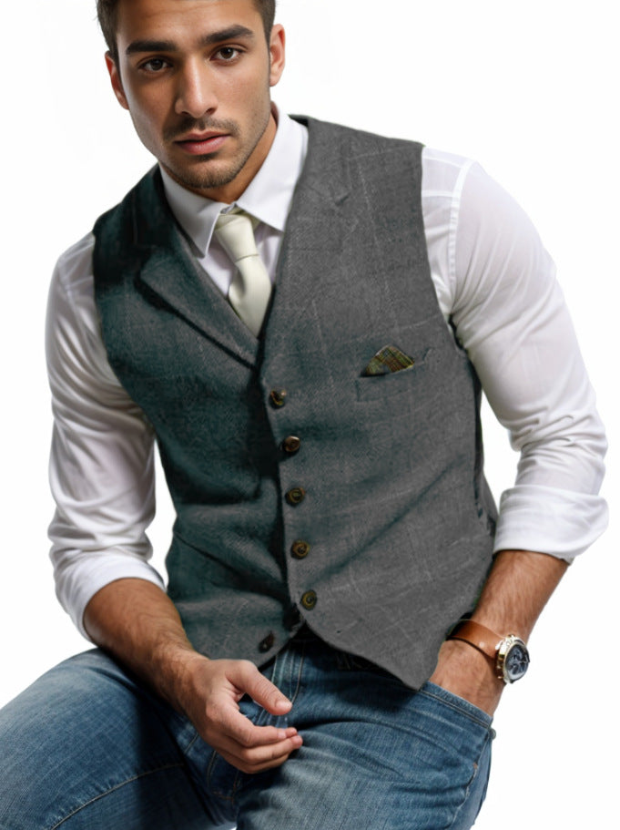 Men's elegant vest in modern style Ivyshape