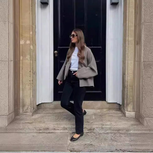 Women elegant quilted jacket Ivyshape