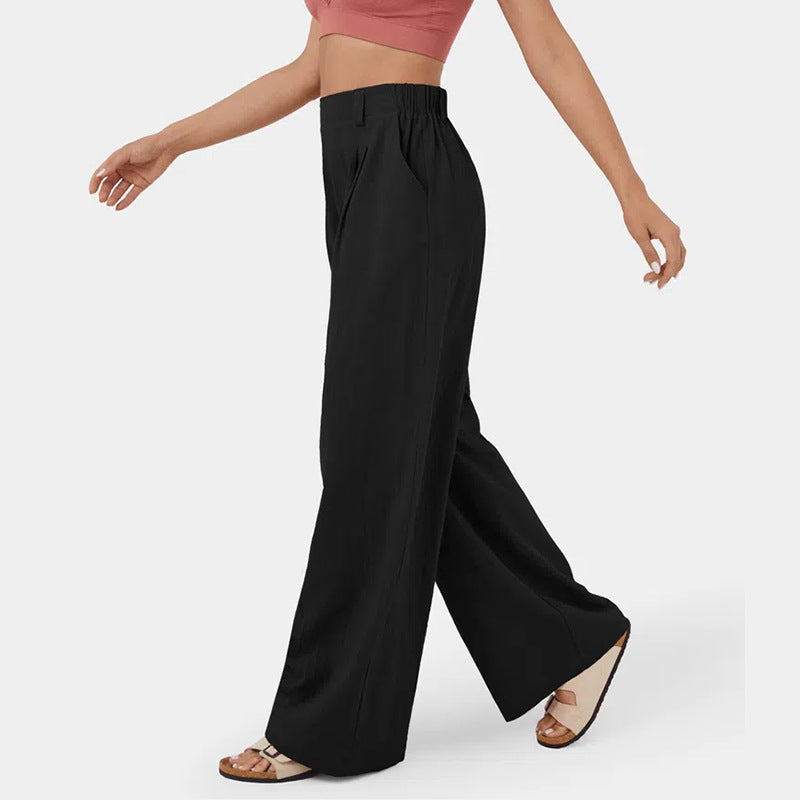 IvyShape | High Waist Wide Leg Casual Loose Long Pants