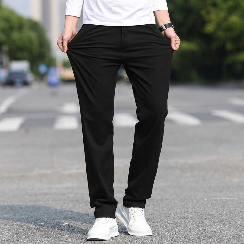Men's chinos with a slim fit and elastic waistband Ivyshape