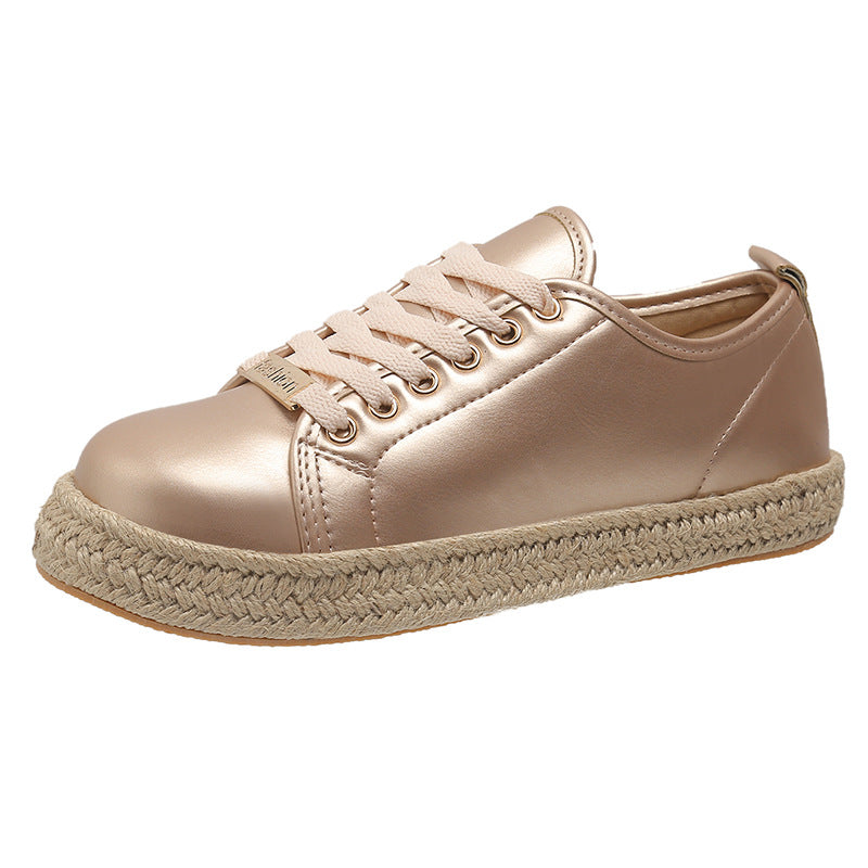 Ladies modern and comfortable sneakers with espadrille sole Ivyshape