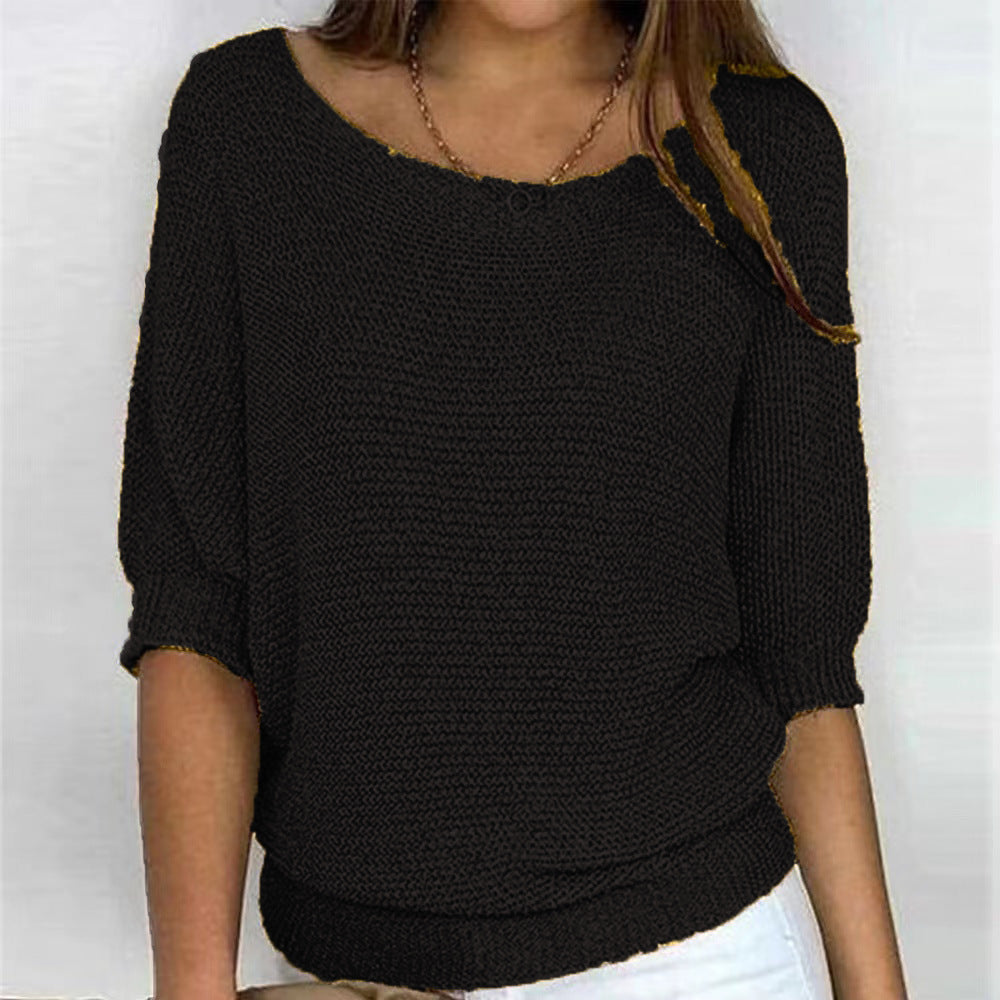 IvyShape | Elegant Three-Quarter Sleeve Comfortable Top