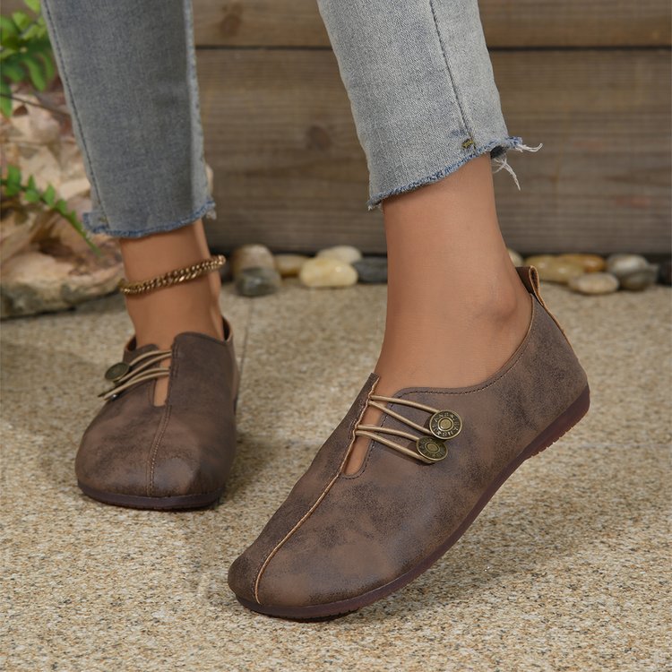 Ladies' ballerina shoes with innovative lace-up design and slip-resistant sole Ivyshape