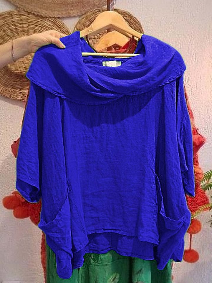 Women's Oversize Blouse with Generous Collar Ivyshape