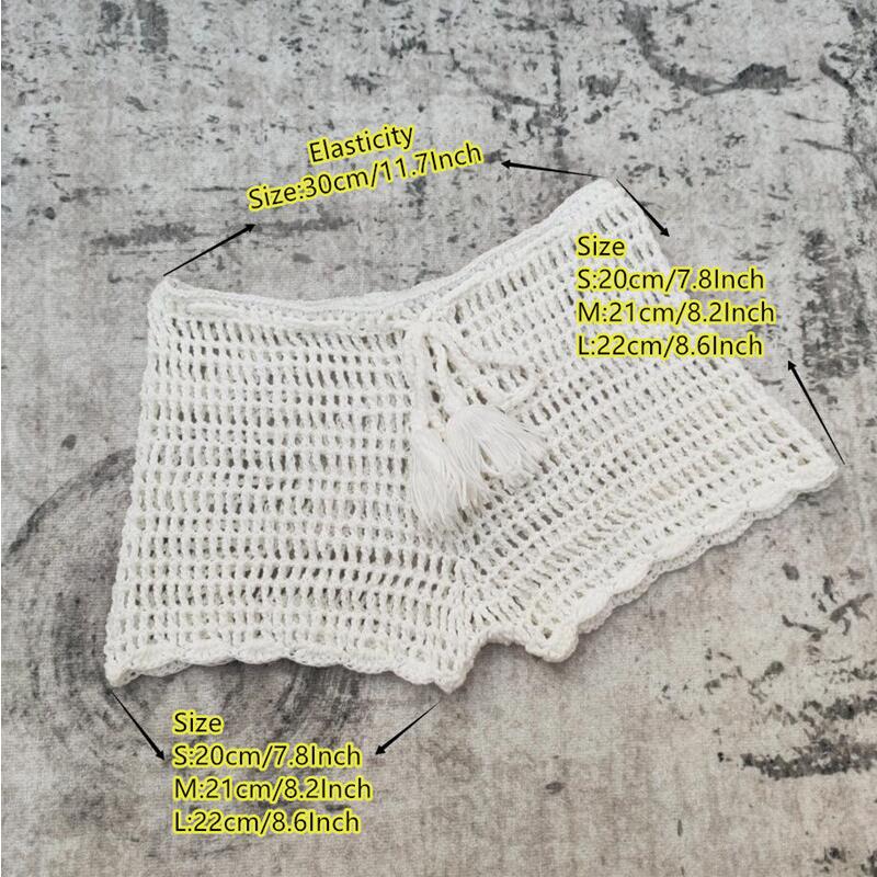 Ladies Airy Crochet Shorts Ivyshape
