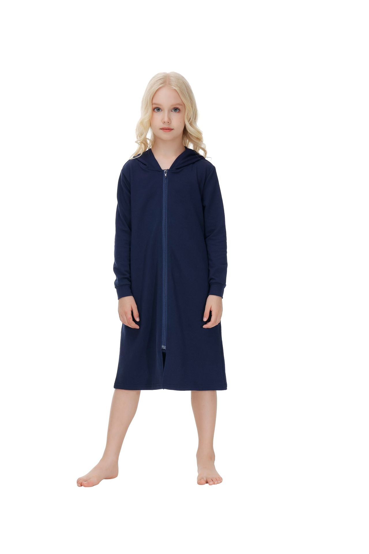 Women’s Hooded Nightgown with Zipper Ivyshape