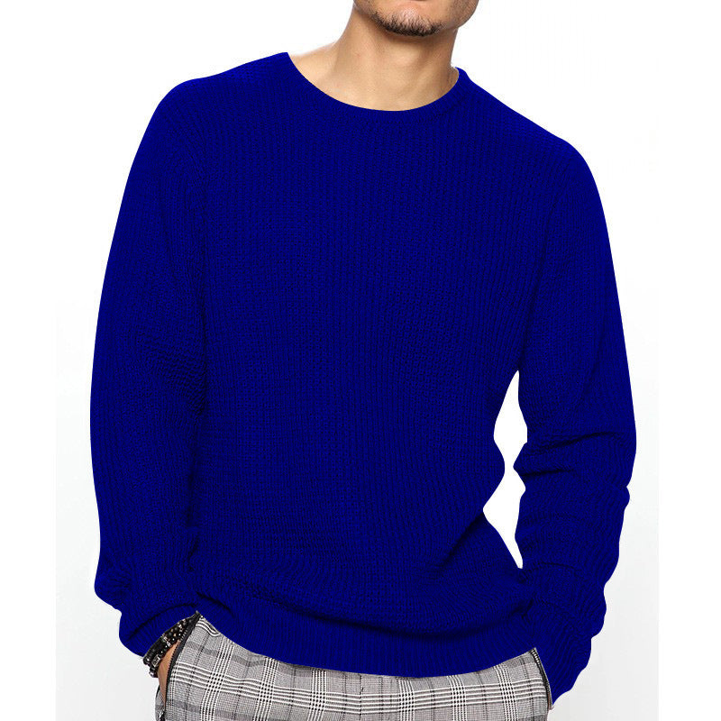 Men's chunky knit sweater with modern cut and cozy inner lining Ivyshape