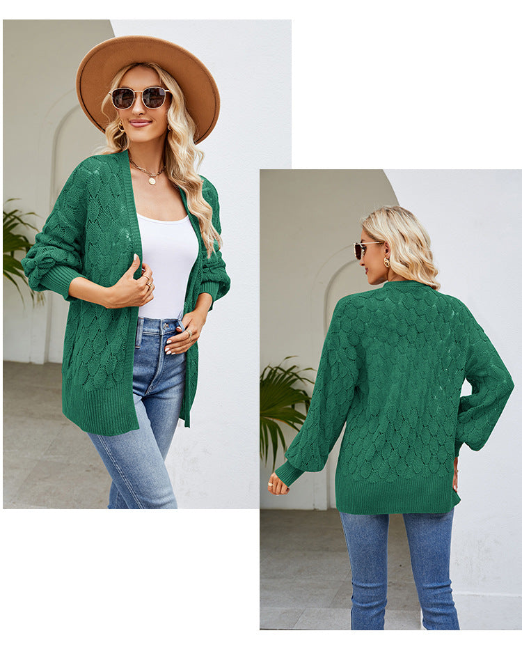 IvyShape | Lazy Hollow Knitted Sweater