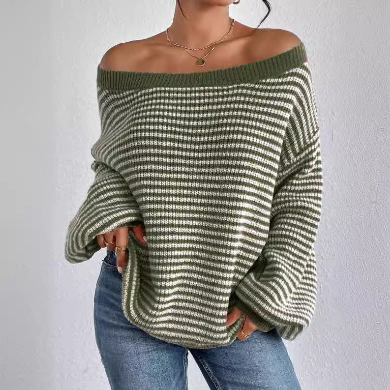 IvyShape | One-Shoulder Knitted Pullover Top