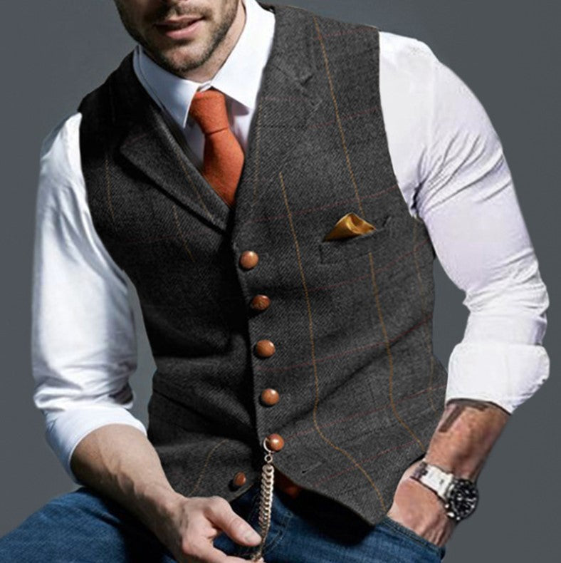Men's elegant vest in modern style Ivyshape