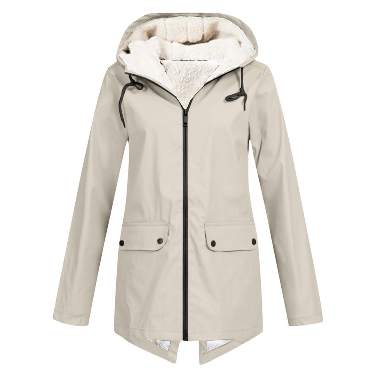 Women's jacket with adjustable hood collar Ivyshape