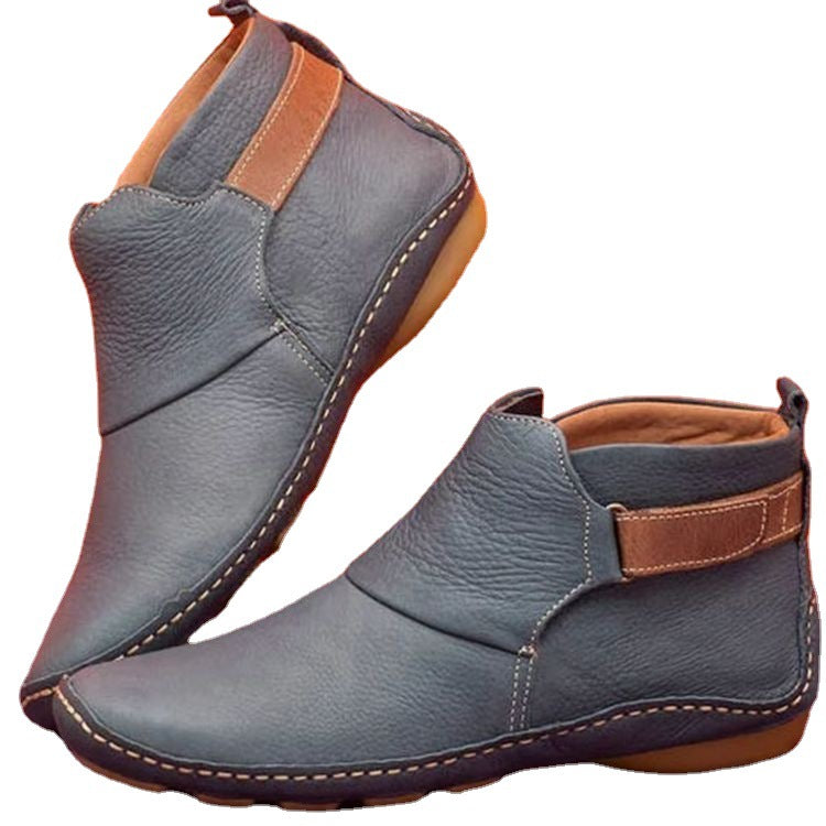 Women's ankle boots made of high-quality leather with adjustable strap and joint-friendly sole Ivyshape
