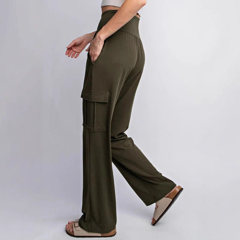 High-waisted cargo pants for women Ivyshape