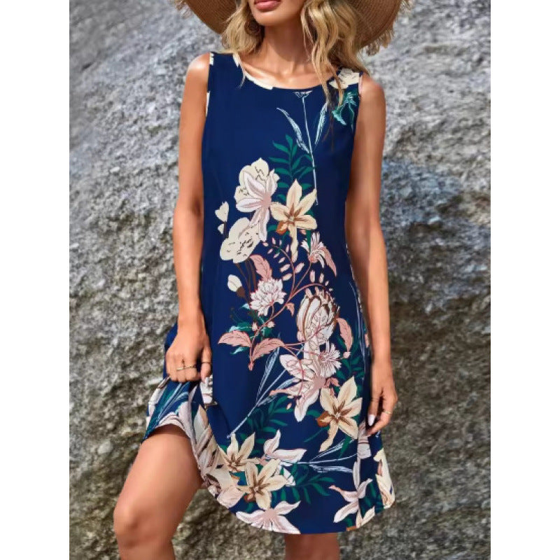 Women Sleeveless Casual Shift Dress Ivyshape