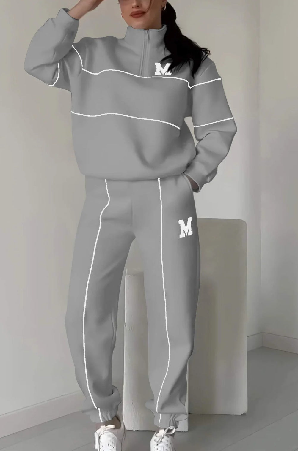 Ivyshape | Sweatshirt Long Pants Sportswear Set