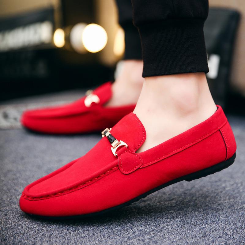 Women Elegant Suede Moccasins with Golden Accents Ivyshape