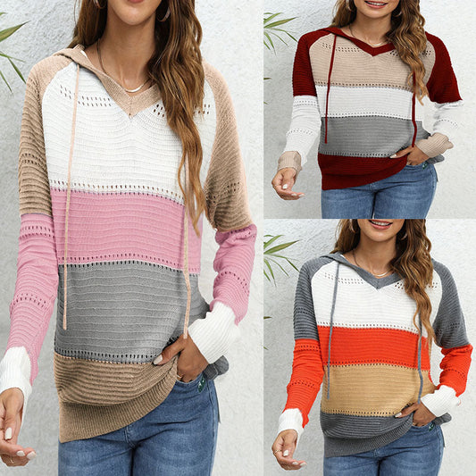 IvyShape | Plus Size Hoodie and Knit Sweater Set