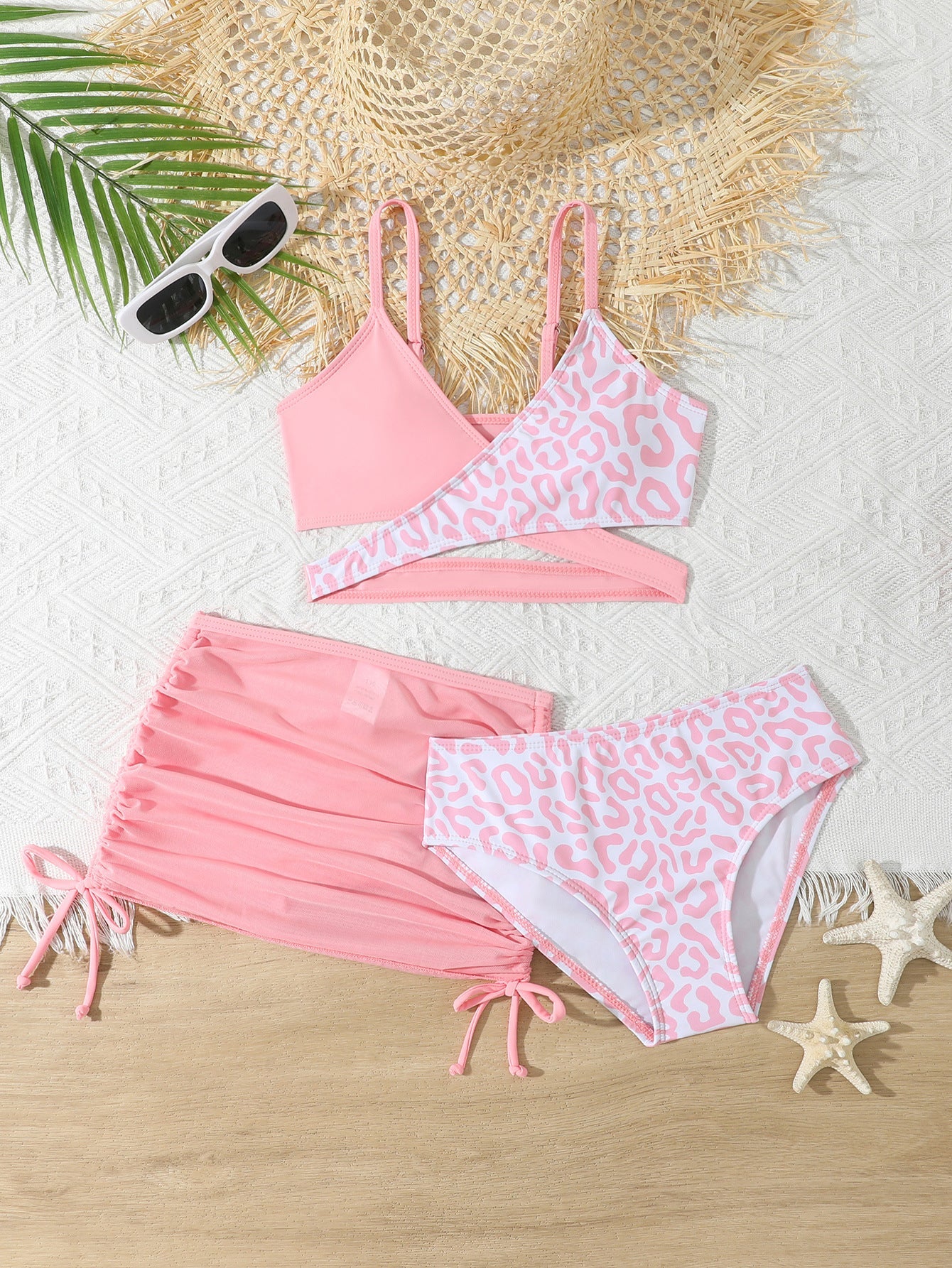 Women's Bikini Set with Asymmetrical Top and Casual Skirt Ivyshape