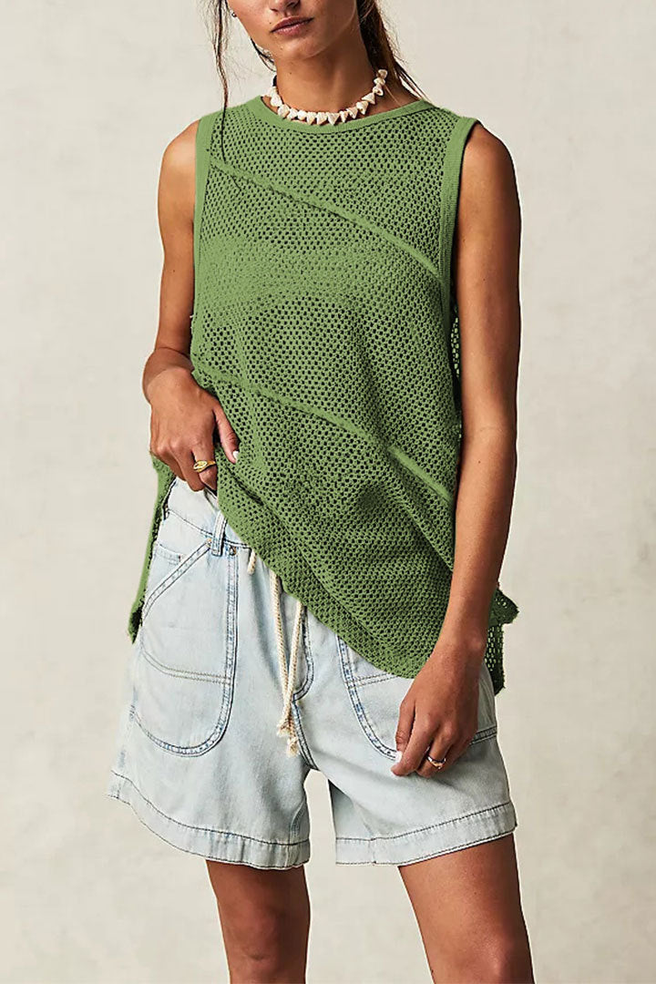 IvyShape | Hollow Sling Knitted Top