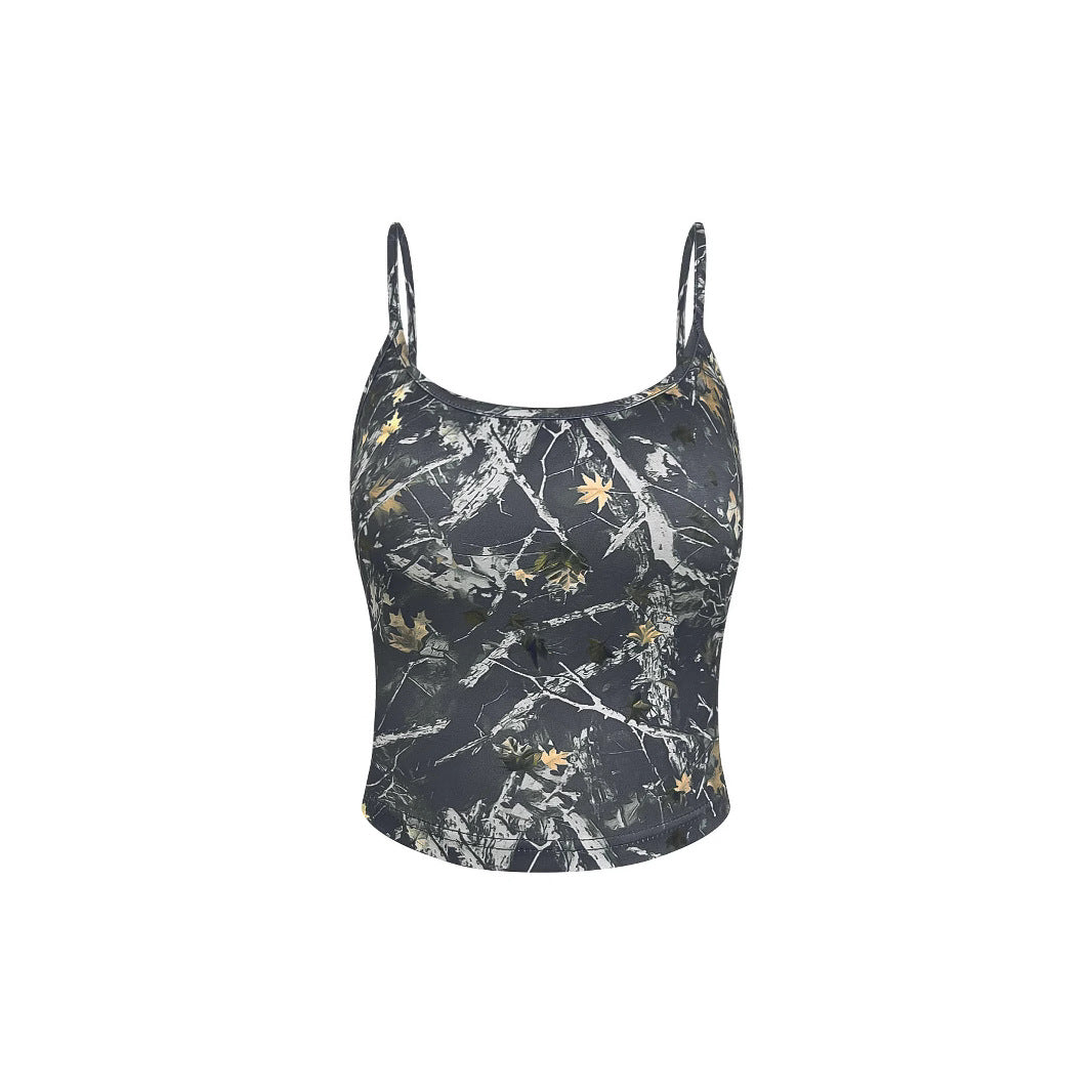 Women's Camouflage Print Slim-Fit Tank Top Ivyshape