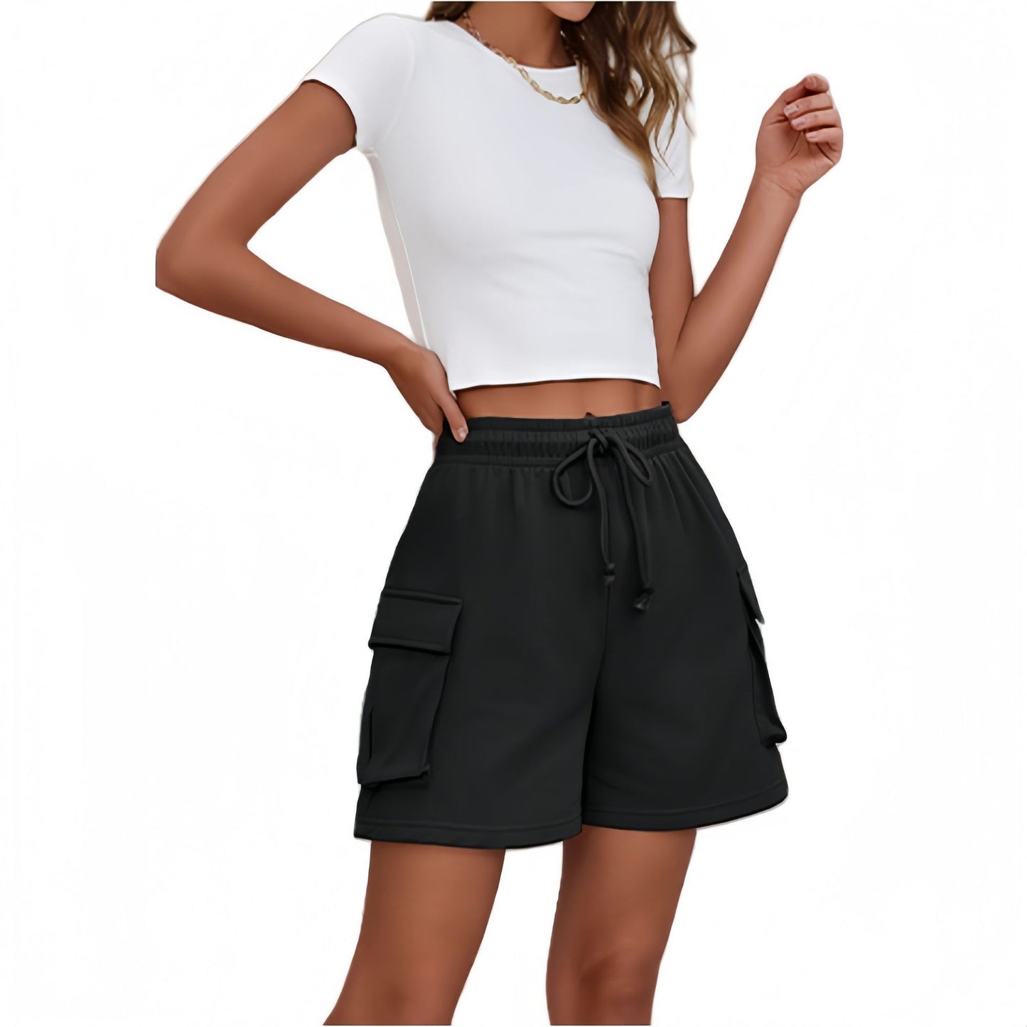 Ladies Casual Cargo Shorts Ivyshape