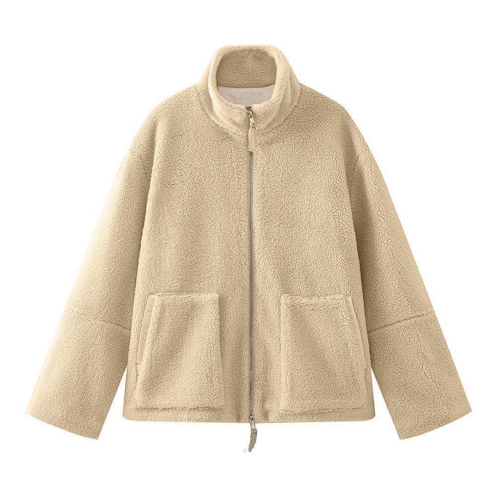 Women Oversized Fleece Jacket Ivyshape