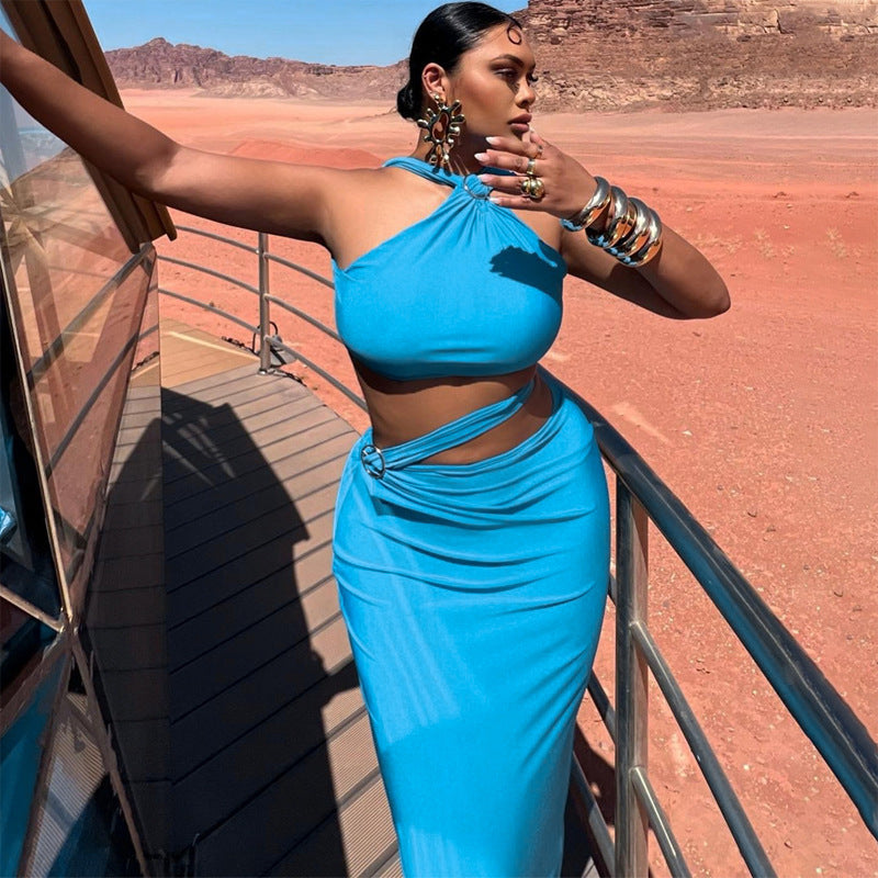 Women Elegant Wrap Dress with Off-Shoulder Design and Figure-Hugging Cut Ivyshape