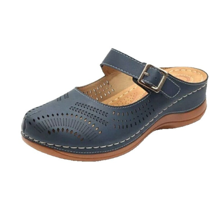 Women Comfort Leather Clogs Sandals Ivyshape