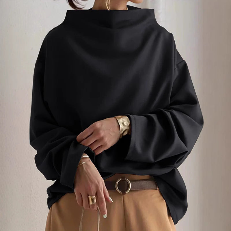 Women oversized pullover with special collar and casual cut Ivyshape