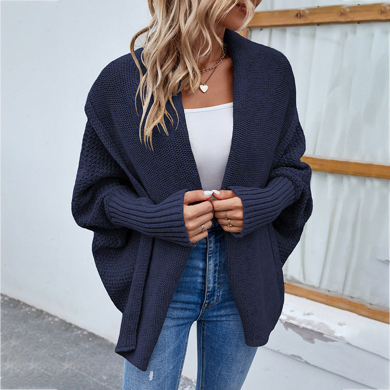 Women's cardigan with open cut and voluminous sleeves Ivyshape