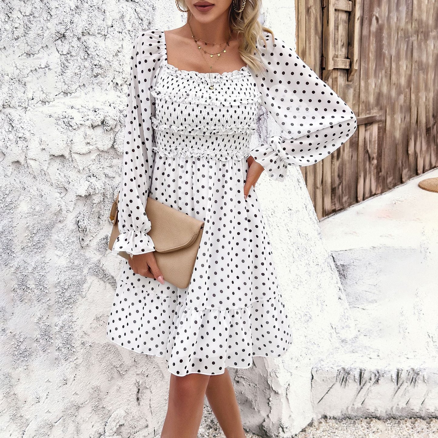 Ivyshape | Temperament Polka Dot Dress