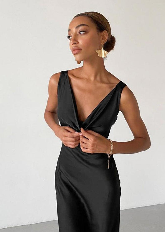 Ivyshape | Elegance Deep V Maxi Dress
