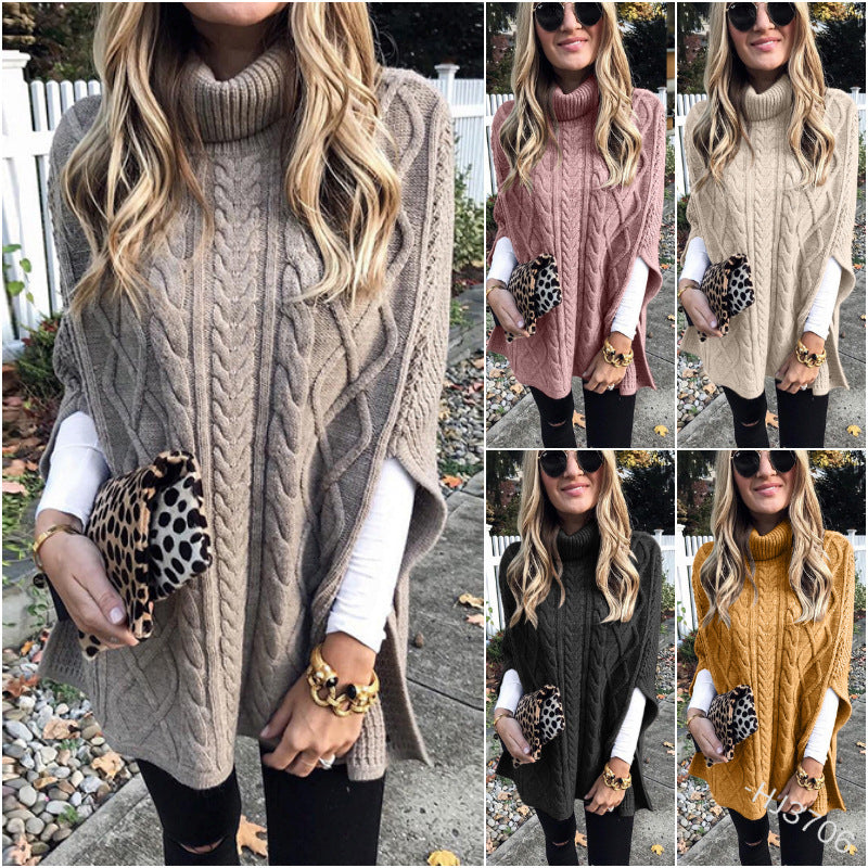 IvyShape | High Neck Street Fashion Loose Sweater