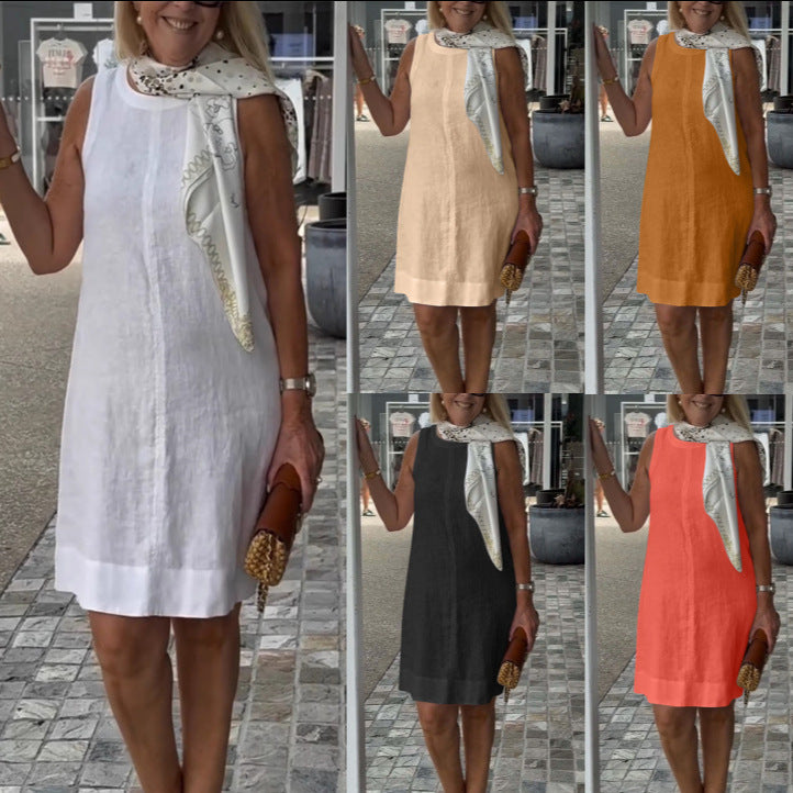 Ladies Shift Dress with Scarf Detail Ivyshape