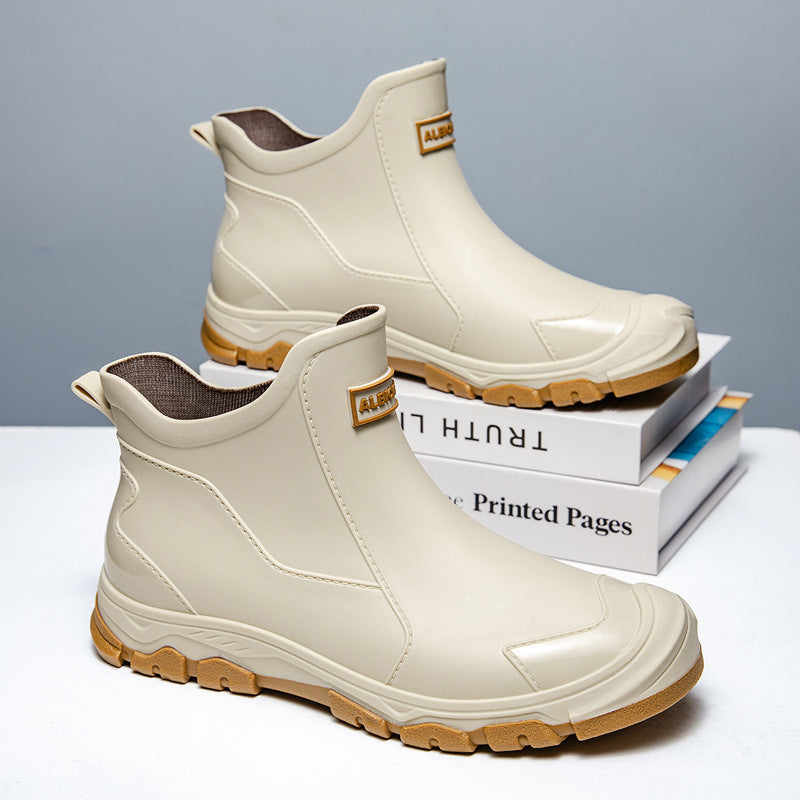 Men's rubber boots with non-slip sole and flexible entry Ivyshape