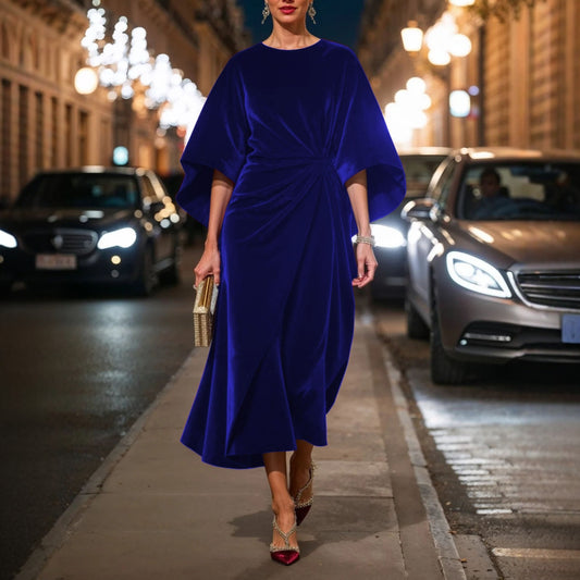 Women Elegant Velvet Evening Dress Ivyshape