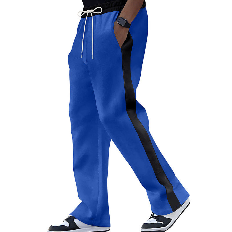 Men's trendy sports pants with side contrast stripe Ivyshape