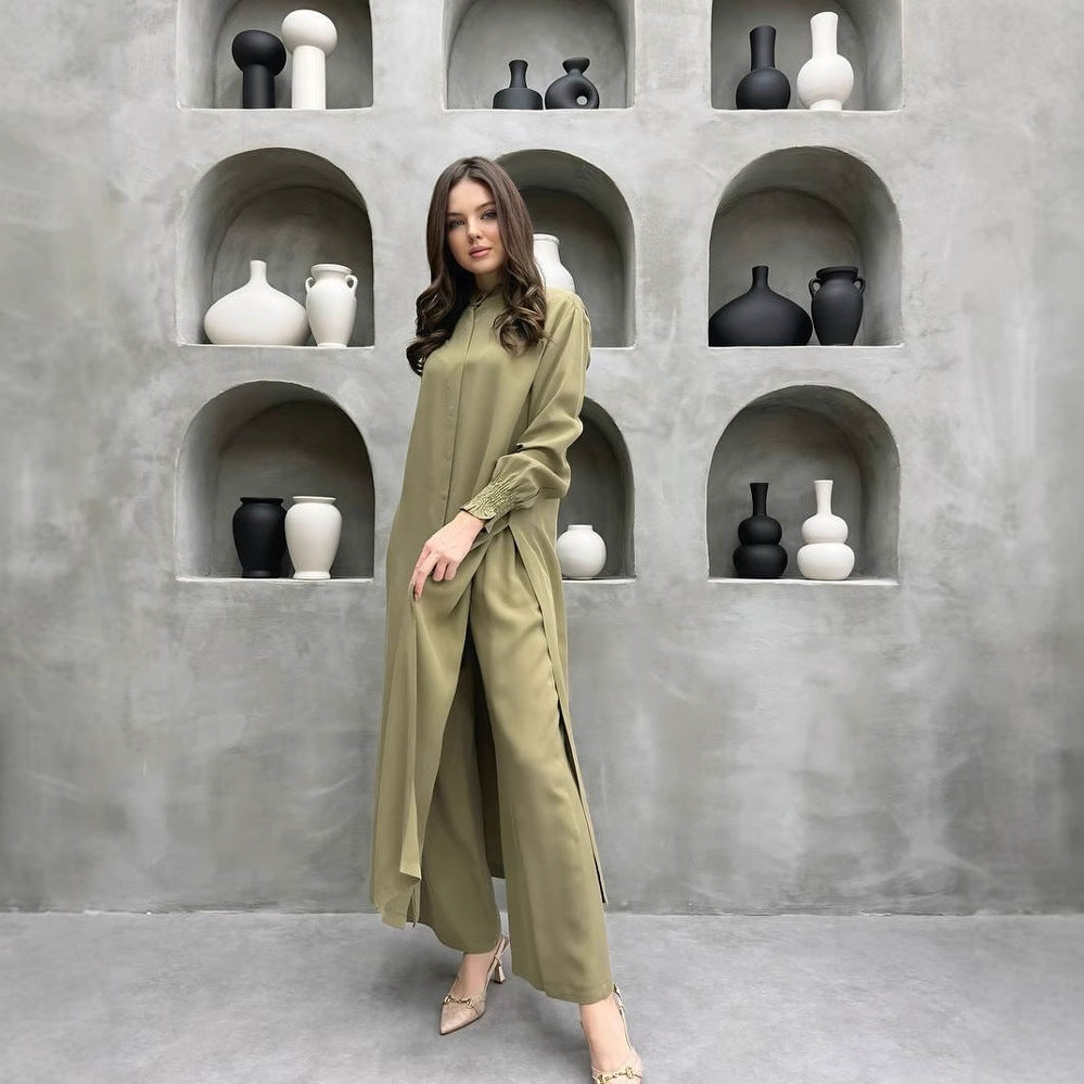 Women's Elegant Shirt Dress with Playful Hem Ivyshape