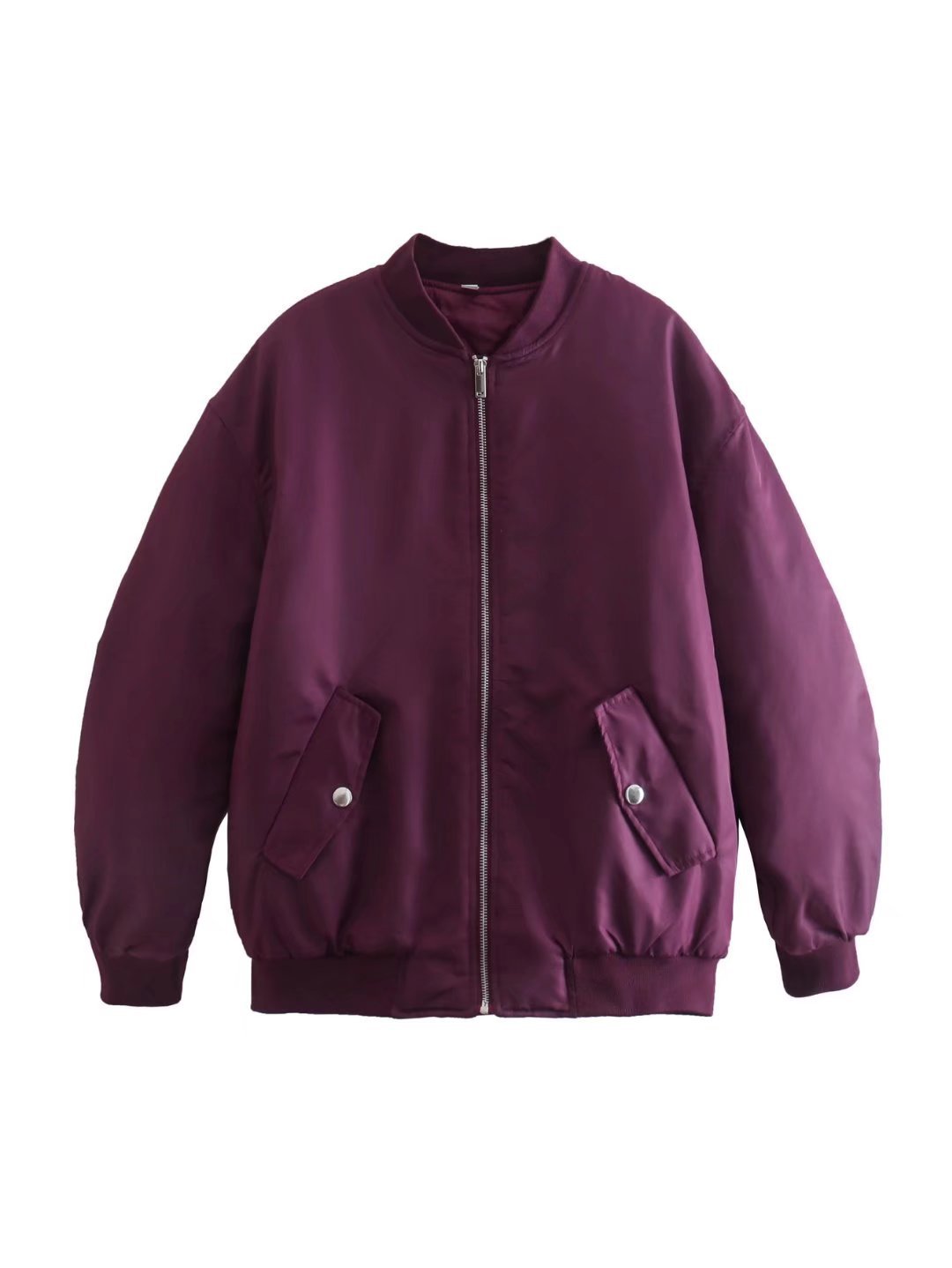 Ivyshape | Bomber Zipper Up Jacket