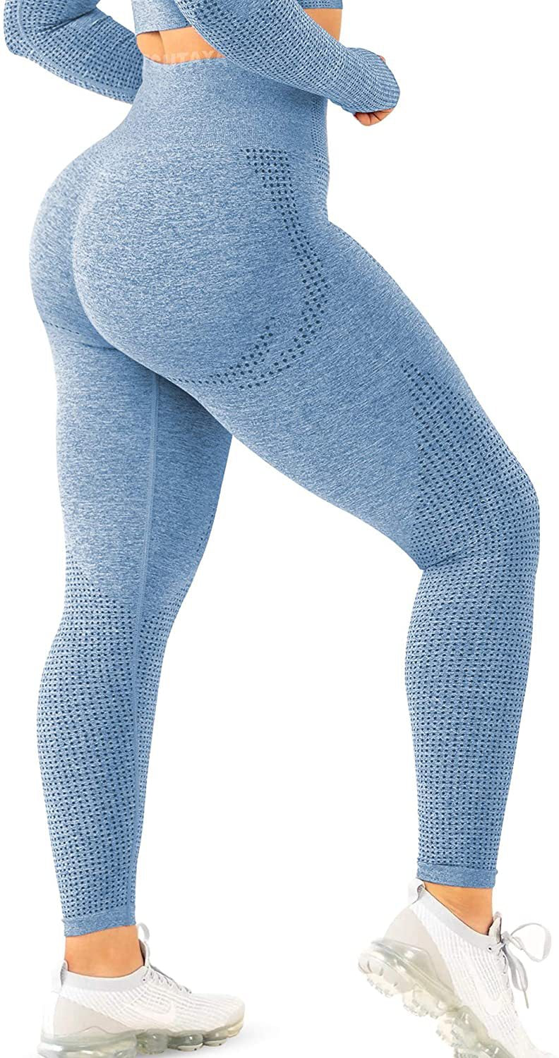Ladies High Performance Fitness Leggings with Structured Surface Ivyshape
