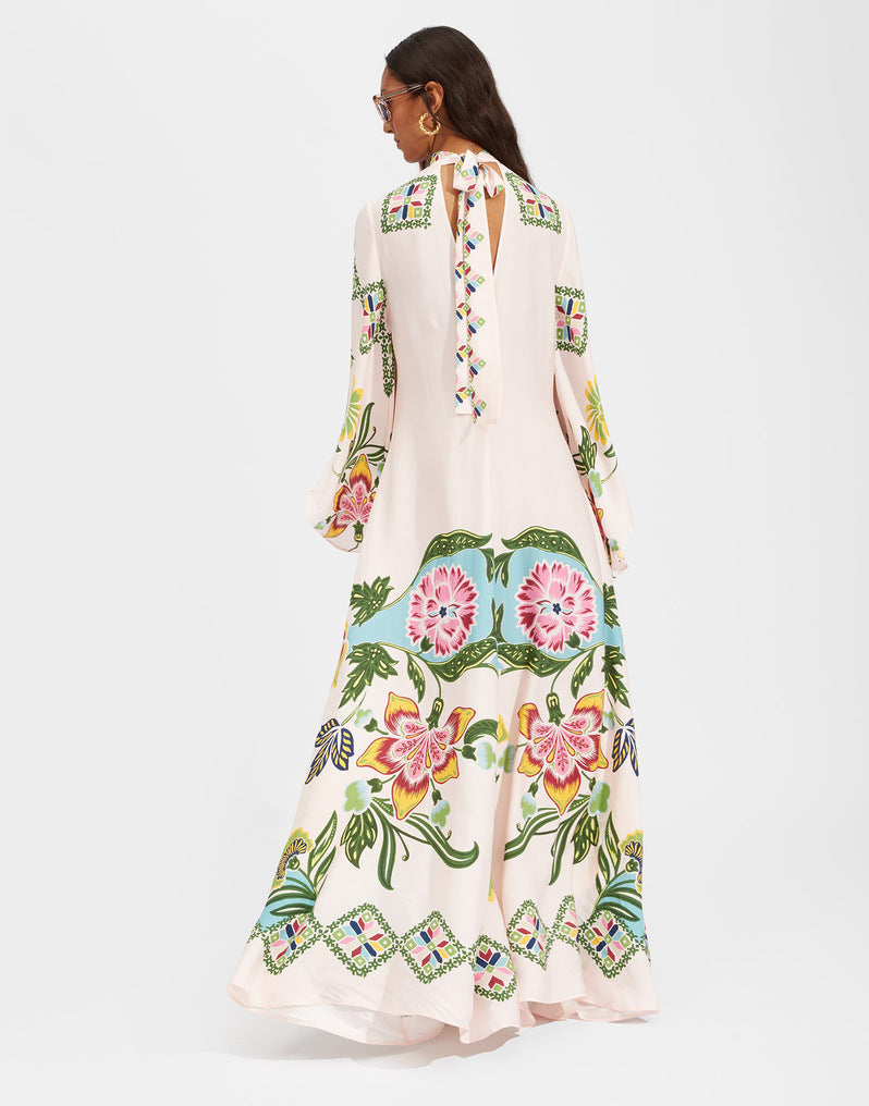 Ivyshape | Printed Three-Quarter Sleeve Dress