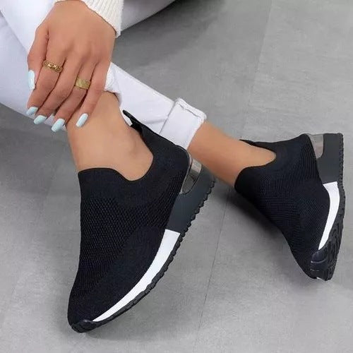 Ladies Breathable Slip-On Sports Shoes with Flexible Sole Ivyshape