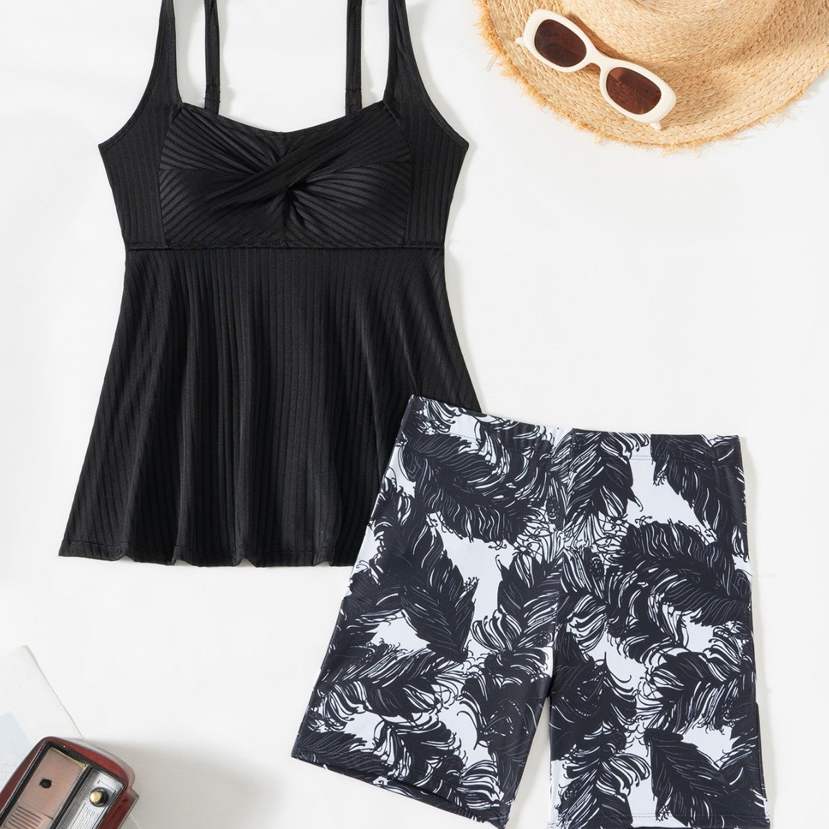 Women's Casual Tank Top with Peplum Cut Ivyshape