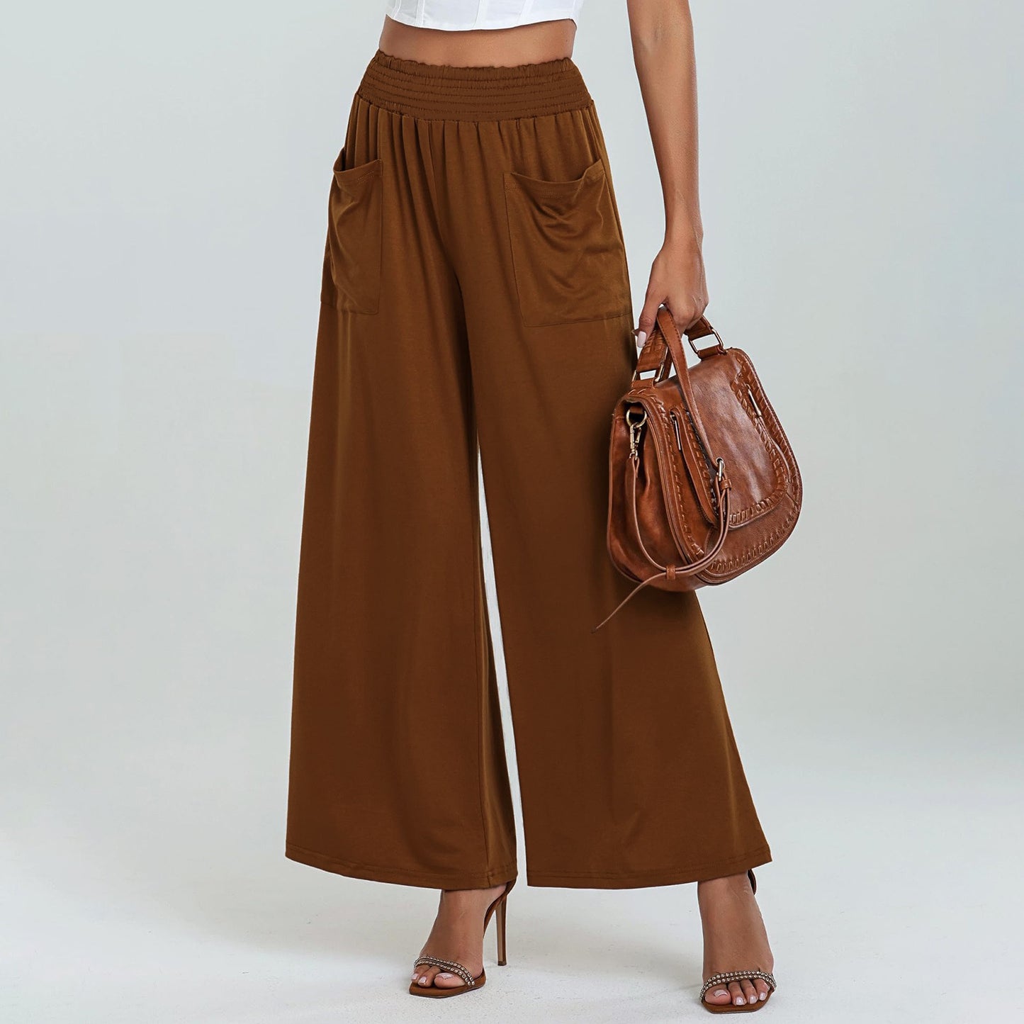 Women Wide-Leg Lounge Pants Ivyshape