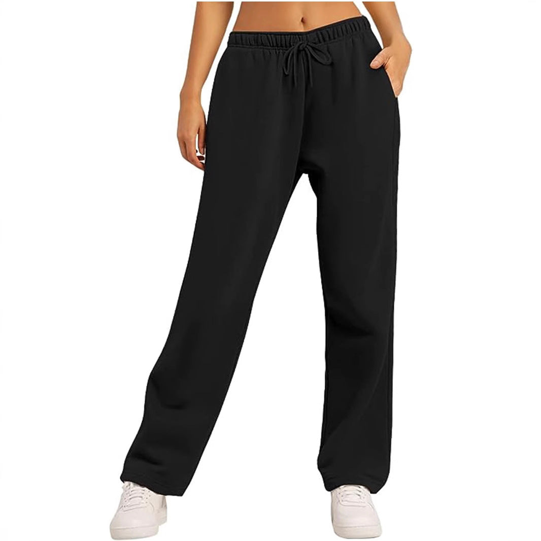 Women's comfortable sports pants with elastic waistband and practical pockets Ivyshape
